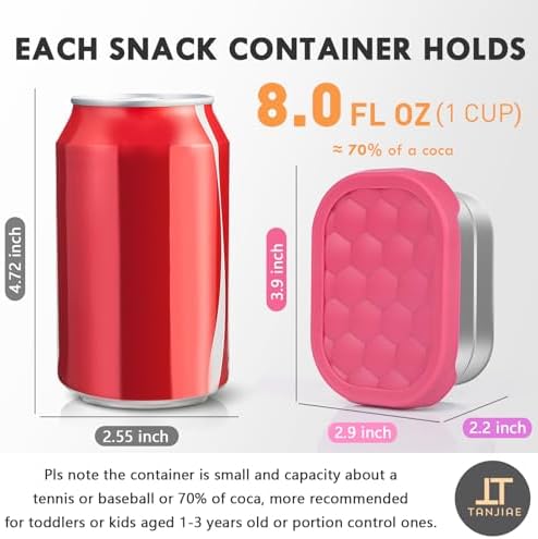 Tanjiae Small Stainless Steel Snack Containers - Image 2