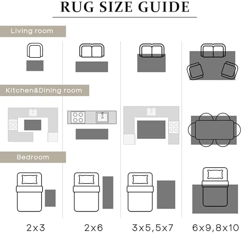 BILEEHOME Cream Light Tan Rug for Bedroom Distressed Low Pile Soft Rugs 5x8 - Image 7