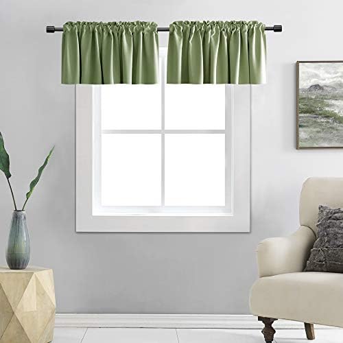DONREN Sage Green Window Valances by DONREN