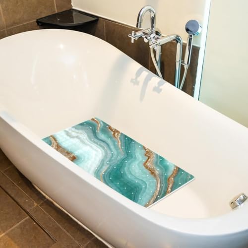 Shower Mat Non Slip, Marble Print Anti Slip Bath Mat - Image 5