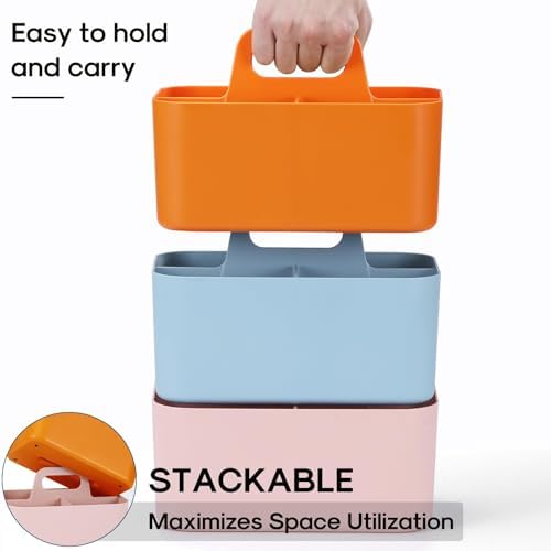 Multiuse Caddy Organizer with Handle, Portable Divided Plastic Tote Bin - Image 7