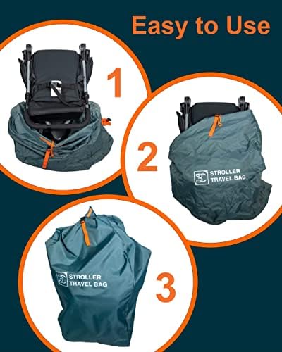 Extra Large Double Stroller Wagon Gate Check Bag - Image 6