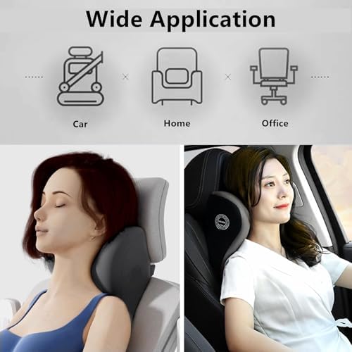 2 Pack Car Neck Pillow Support, Memory Foam Neck Rest Cushion Headrest - Image 6
