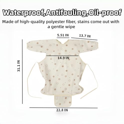 Adjustable Long Sleeve Baby Bibs - Image 3