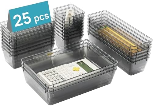 Vtopmart 25 Pack Plastic Drawer Organizers by Vtopmart