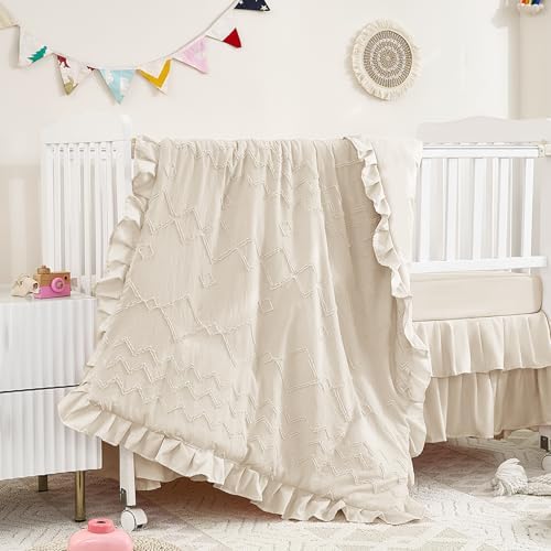 3-Piece Tufted Ruffle Crib Bedding Set by NacoMoco
