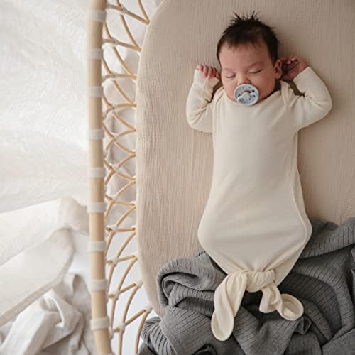 mushie Extra Soft Muslin Fitted MINI Crib Sheet | 24"x 38" - Image 3