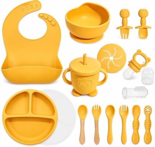 Silicone Baby Feeding Utensils Set by Catvegue