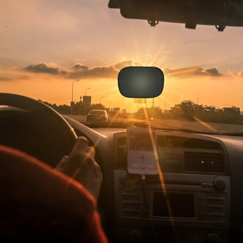 Car Window Shade for Sun Glare, 2 Pack Mini Car Sun Shade Semi-Transparent by DIZA100