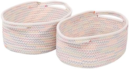 JMvicyroam Small Woven Basket, Empty Gift Basket, Colorful/2 Pack by JMvicyroam