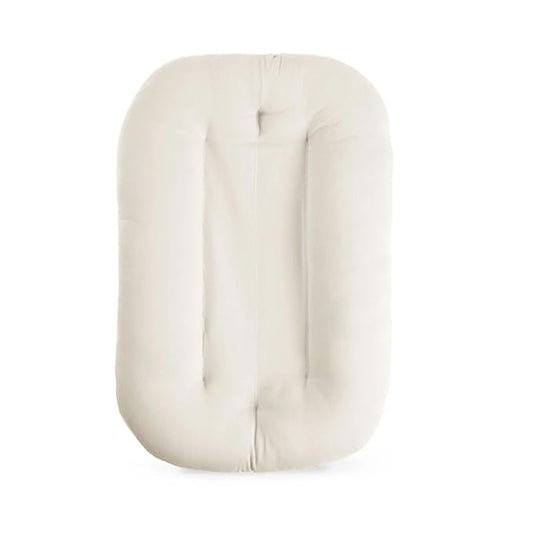 Baby Lounger for Newborn, Bionic Design Baby Lounger, Soft Organic Cotton Breathable Lounger for Infants 0-18 Months (White)