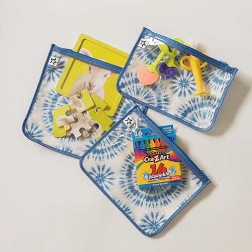 Tiny Twinkle Diaper Bag Organizing Pouches|3 Pack Mess-Proof Clear Front Travel - Image 2
