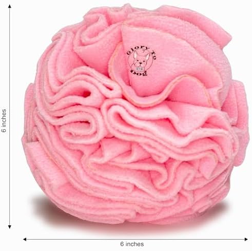 Glory To Dog Medium Breed Snuffle Foraging Dog Puzzle Ball Toy Pink Large - Image 3