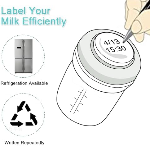 COMI Wide Neck Glass Breastmilk Collection n Storage Bottle, 6 Packs, 8oz - Image 5