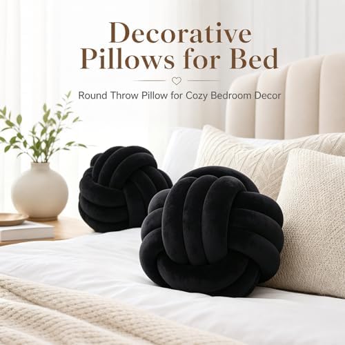 Petrella Black Knot Pillow Ball, 8 Inch Decorative Pillow - Image 6