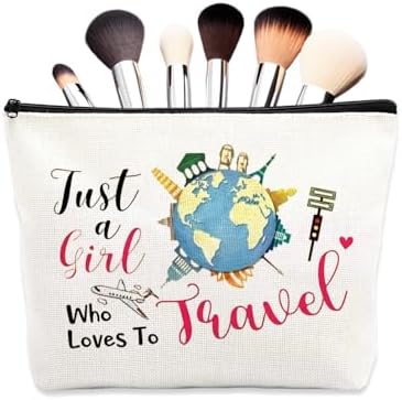 Travel Makeup Toiletry Bag for Women Girl Traveler Cosmetics Bag Bon Voyage - Image 6