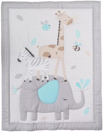 Animals 3pcs Baby Crib Bedding Set Pink Nursery Bedding Set - Image 3