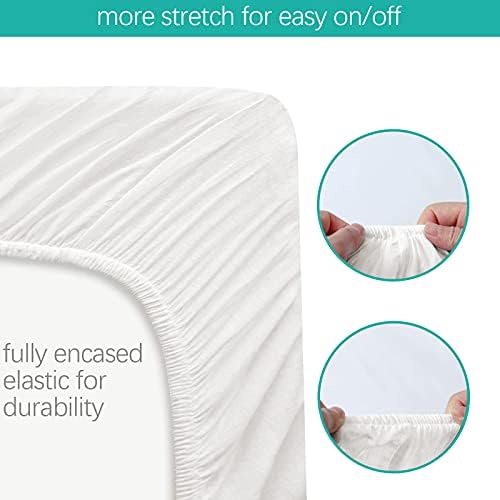 Bassinet Sheets 100% Cotton, 2 Pack Bassinet Sheets - Image 3