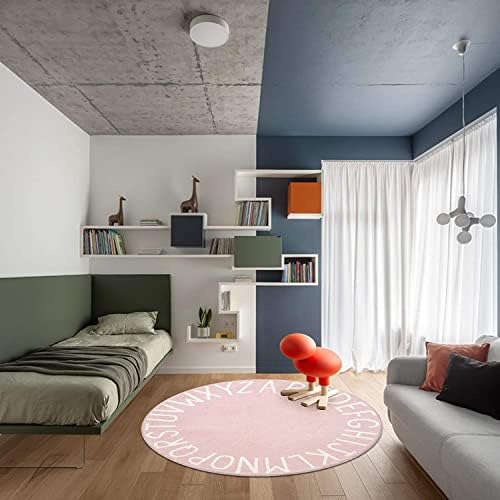 Topotdor Round ABC Area Rug, 47 Inch Soft Floor Carpet - Image 6