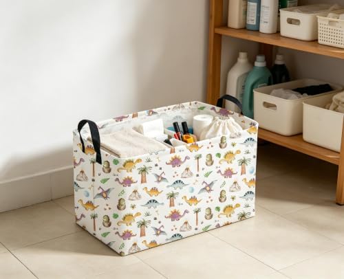 Sanjiaofeng Rectangular Dinosaur Baskets, Waterproof Foldable Dinosaur Basket - Image 2