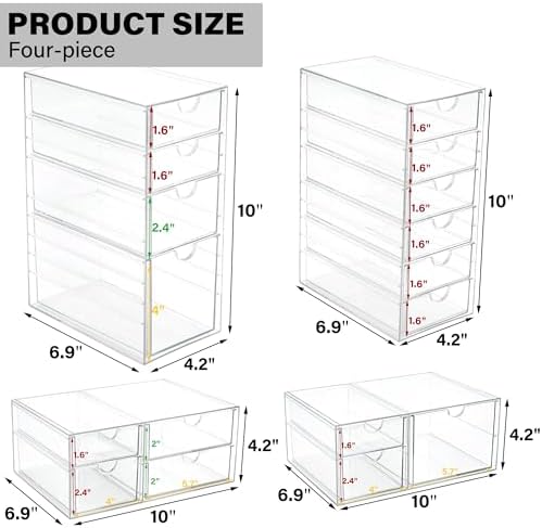 Prsildan 17 Drawers Teacher Toolbox Office Supply Organizer - Image 3