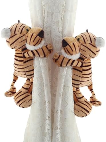 Curtain Tiebacks, 1 Pair Cute Animal Curtain Holdbacks by Vmogeicons