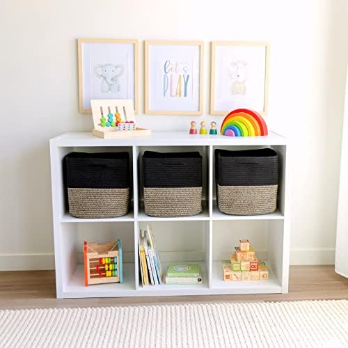 NaturalCozy Storage Cubes 11 Inch Cotton Rope Woven Baskets - Image 3