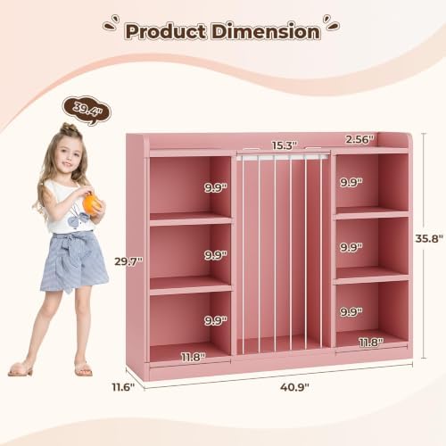 Toy Storage Organizer with 6 Cube, Stuffed Animal Storage - Image 2