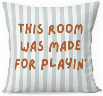 Kids Playroom Pillow Covers 18x18, Playroom Decor by Unknown