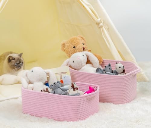 CubesLand Cute and Durable Small Cotton Rope Basket - Image 3