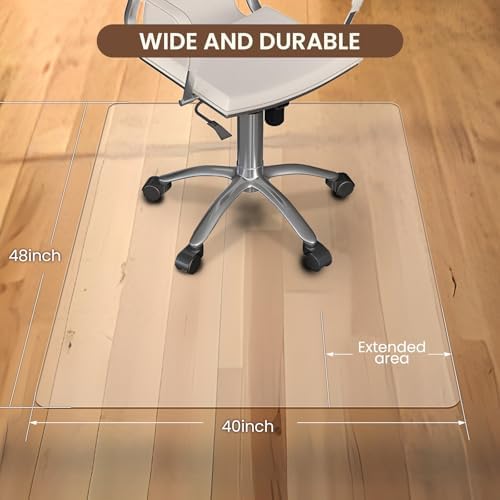 Office Chair Mat for Carpet and Hardwood Floor, Computer Desk Chair Mat - Image 2
