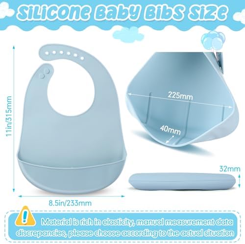 Mepase Silicone Bibs Waterproof Silicone Baby Bibs - Image 2