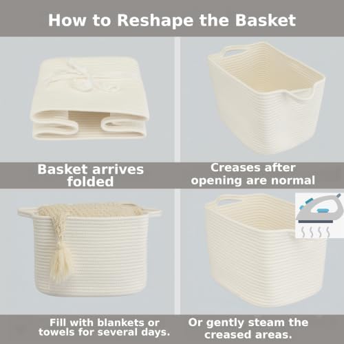 XUANGUO Woven Cotton Rope Storage Basket - Image 7