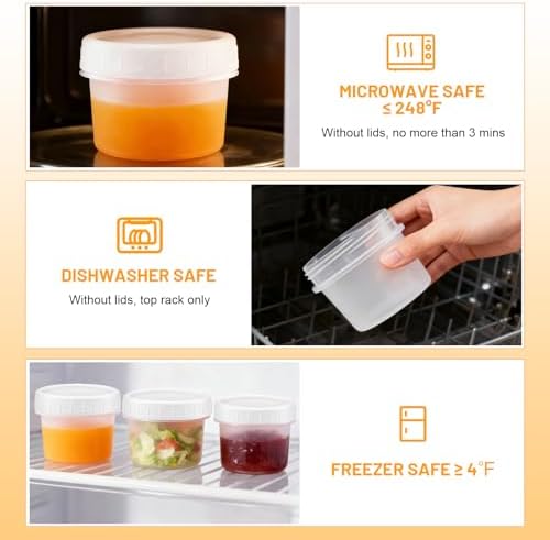 24 Pack 4 oz Food Storage Jars - Image 4