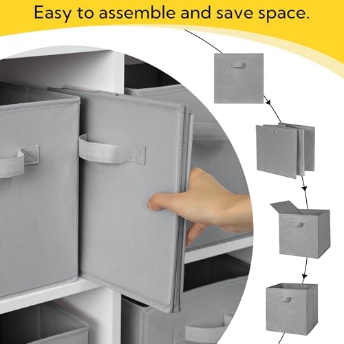 Cupic Cupid 10-Pack 11x11 Cube Storage Bins, Collapsible Storage Cubes - Image 4