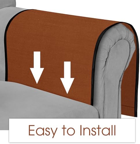 Joywell Remote Control Holder Armchair Caddy Armrest Organizer Terracotta - Image 3