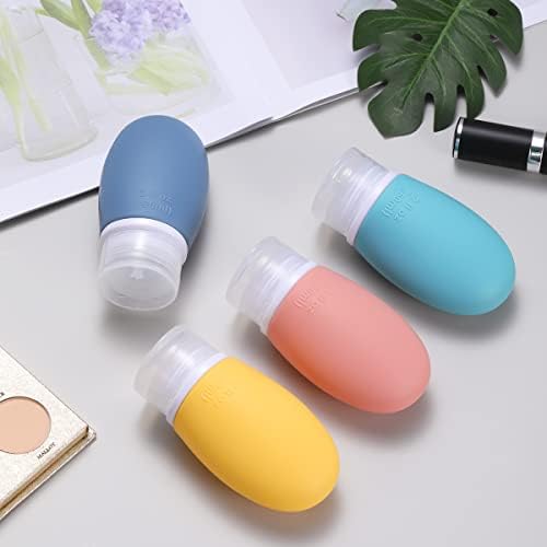Leak Proof Silicone Travel Bottles, 4 Pack 2oz Liquid Squeezable Refillable - Image 6