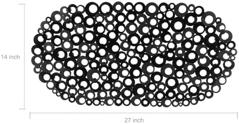 WELTRXE Oval Bathtub Mat Non Slip, Shower Mat - Image 2
