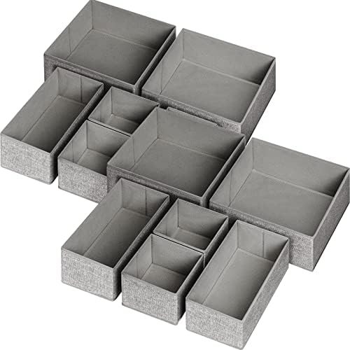 12 Pack Drawer Organizers for Clothing, Foldable Clothes Storage Box Closet by Criusia