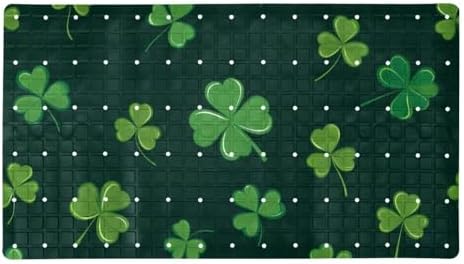 Shower Mat Non Slip, Clovers Pattern Anti Slip Bath Mat by Anna+Cowper