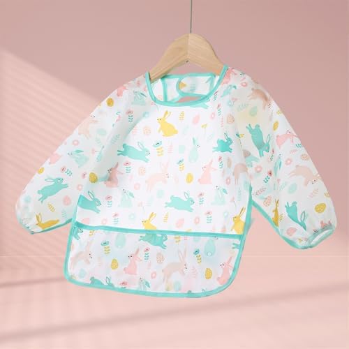 3 Pcs Waterproof Long Sleeves Baby Bibs Weaning Smock Bib 3-24 Months - Image 5