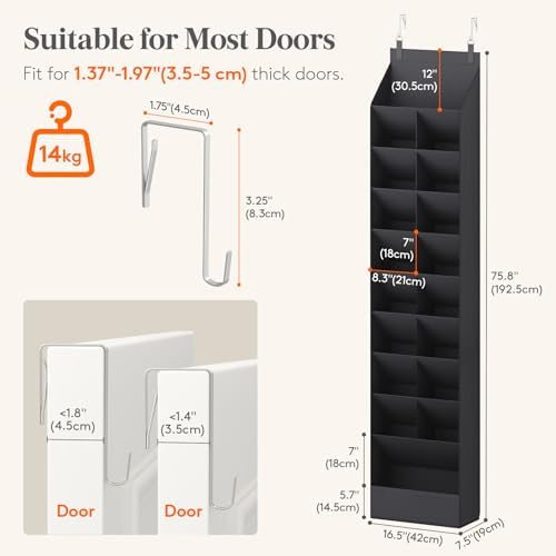 Lifewit 10 Tier Over the Door Shoe Organizer - Image 2