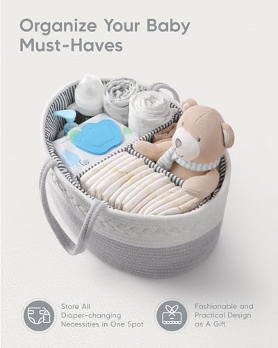 Maliton Cotton Rope Diaper Caddy Organizer - Image 4