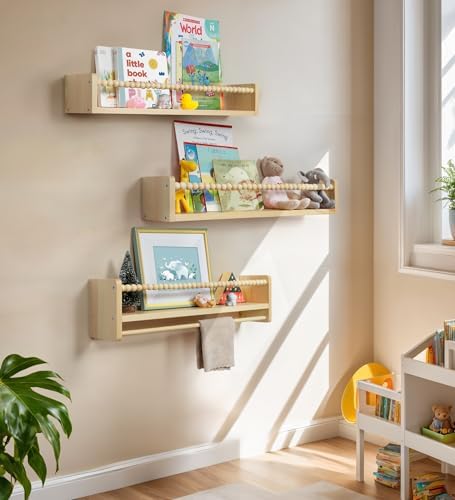 Maxpeuvon Wood Nursery Floating Shelves Cloud Shape Set of 2 - Image 5