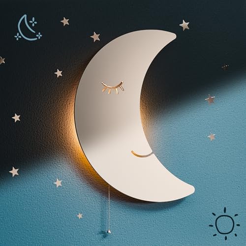 Moon Light - Floating Moon Wall Lamp | Baby Nursery Moon Night Light by TipPerk