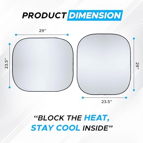 Autovir 2 Piece Car Windshield Sun Shade Foldable | Durable Polyester - Image 4