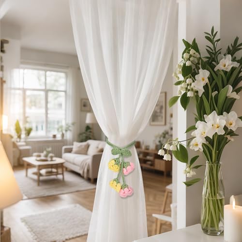 Flower Curtain Tiebacks, Cute Curtain Holdbacks - Image 5
