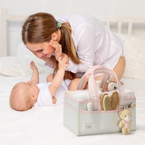PeraBella Baby Diaper Caddy Organizer, Baby Basket Shower Gift Caddy, Portable - Image 5