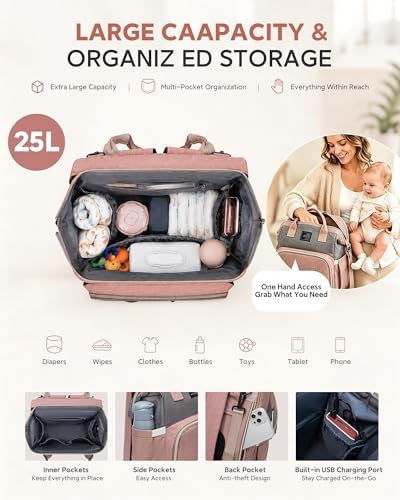 houscly Diaper Bag Backpack - Image 2