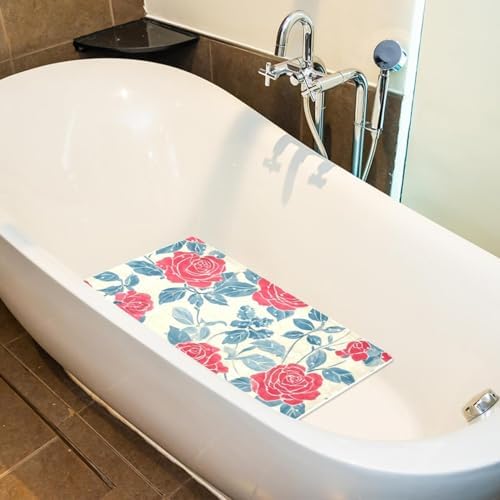 Shower Mat Non Slip, Roses Anti Slip Bath Mat - Image 5